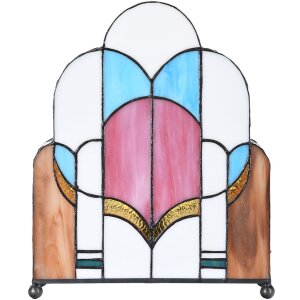 LumiLamp 5LL-6117 Lampă de masă Tiffany 30x4x25 cm Lampă de birou bej