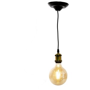 LumiLamp 5LL-95GO Suspensie lampă 150 cm E27-max 1x60W Culoare aurie, negru