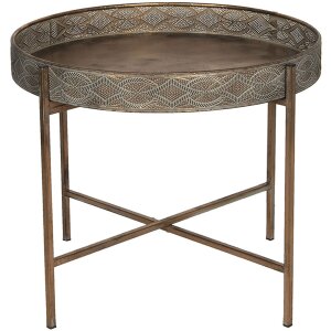 Clayre & Eef 5Y0756 Masă laterală fier cupru Ø...