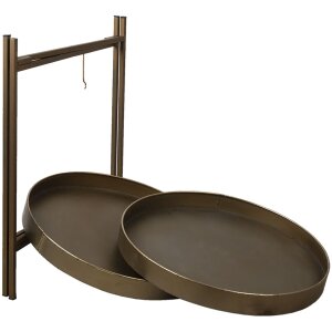 Masă laterală Clayre & Eef cu finisaj auriu Ø 52x60 cm