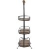 Clayre & Eef 5Y0962 Etagere cu 3 niveluri negru, maro 31x16x51 cm