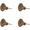 Clayre & Eef 64867 Set de 4 butoane maro Ø 4x4 cm
