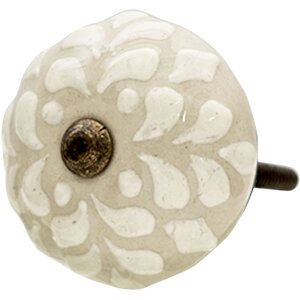 Clayre & Eef 64877 Set de 4 butoane de ușă Bej Ø 4x3 cm