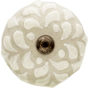 Clayre & Eef 64877 Set de 4 butoane de ușă Bej Ø 4x3 cm