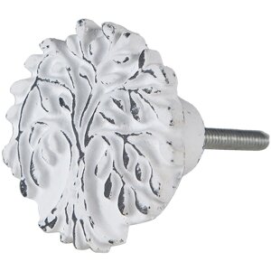 Clayre & Eef 64892 Buton ușă alb Ø 4x3 cm