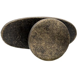 Set de 4 manere de ușă Clayre & Eef, culoare maro, fier, 3x3x5 cm