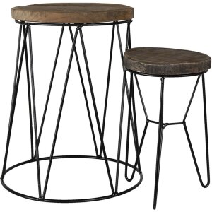 Clayre & Eef 64939 Măsuță pentru plante maro Ø...