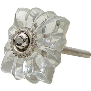 Clayre & Eef 64983 Buton de ușă transparent 4x4x3 cm