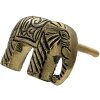 Buton de ușă elefant auriu Clayre & Eef 4x3x3 cm