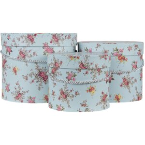 Clayre & Eef 65008 Hutschachtel 3er Set Blau Ø...