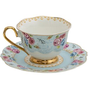 Clayre & Eef 6CE1279 Ceașcă de cafea cu farfurie...