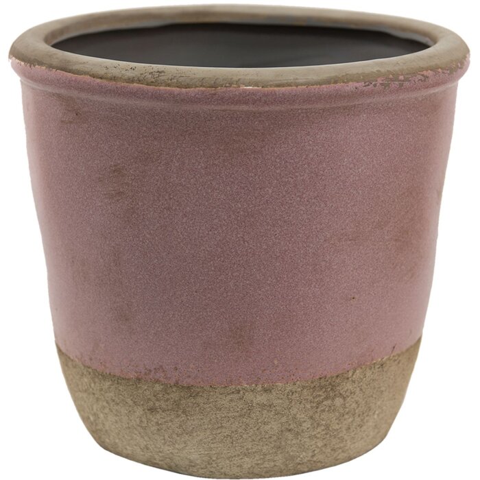 Clayre & Eef 6CE1380XL Ghiveci de flori pentru interior roz, bej Ø 19x19 cm