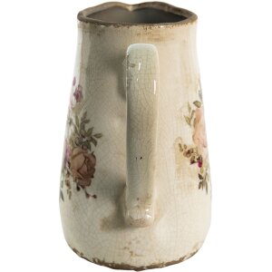 Cană decorative Clayre & Eef roz bej 16x11x18 cm