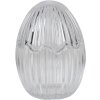 Clayre & Eef 6GL3383 Bonbonnière cu capac Egg Transparent Ø 9x12 cm