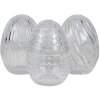 Clayre & Eef 6GL3383 Bonbonnière cu capac Egg Transparent Ø 9x12 cm