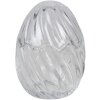 Vază de stocare cu capac, formă ou, transparentă, Ø 9x12 cm