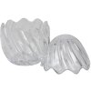 Vază de stocare cu capac, formă ou, transparentă, Ø 9x12 cm