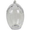Bonbonniere Clayre & Eef, sticlă transparentă în formă de ou, Ø 9x13 cm