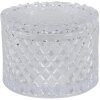 Clayre & Eef 6GL3391 Cutie bomboane cu capac transparent Ø 11x8 cm
