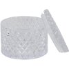 Clayre & Eef 6GL3391 Cutie bomboane cu capac transparent Ø 11x8 cm