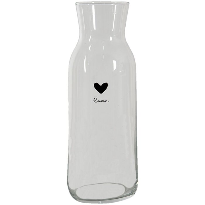 Clayre & Eef 6GL3807 Carafă Transparentă 9x25 cm 1000 ml