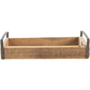 Clayre & Eef Tavă decorativă (set de 3) maro 35x20x5 - 30x15x5 - 25x10x5 cm