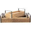Clayre & Eef Tavă decorativă (set de 3) maro 35x20x5 - 30x15x5 - 25x10x5 cm