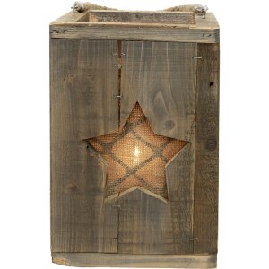 Clayre & Eef 6H2086 Lanternă maro 19x19x28 cm