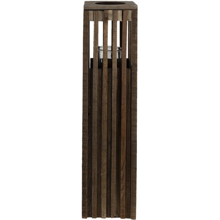 Clayre & Eef 6H2087 Lantern Wood Brown 14x14x54 cm Rustic Modern