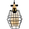 Lampa suspendată Clayre & Eef 6LMP755, neagră, 18x18x31 cm, E27, max 40W