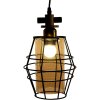 Lampa suspendată Clayre & Eef 6LMP755, neagră, 18x18x31 cm, E27, max 40W