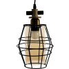 Lampa suspendată Clayre & Eef 6LMP755, neagră, 18x18x31 cm, E27, max 40W