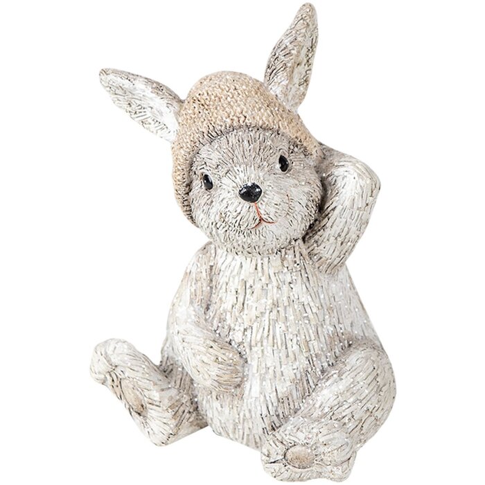 Clayre & Eef Iepuraș Decorativ Gri 11x9x13 cm