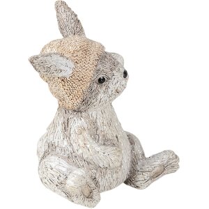 Clayre & Eef 6PR3493 Deko Kaninchen Grau 11x9x13 cm