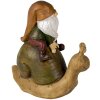 Figurină de decor Clayre & Eef – Păpușă pe broască, 10x5x10 cm