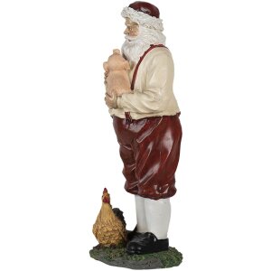 Clayre & Eef 6PR4755 Moș Crăciun 11x9x27 cm Roșu, bej