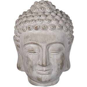 Clayre & Eef 6TE0360L Deko Buddha Grau 17x17x24 cm