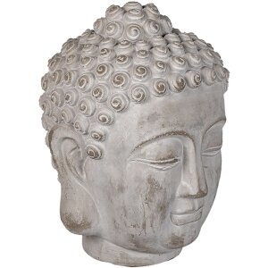 Clayre & Eef Cap de Buddha Decorativ Gri 17x17x24 cm