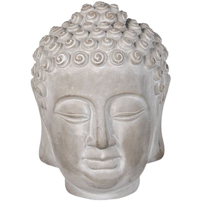 Clayre & Eef 6TE0360M Statuetă decorativă Buddha Gri 15x15x19 cm