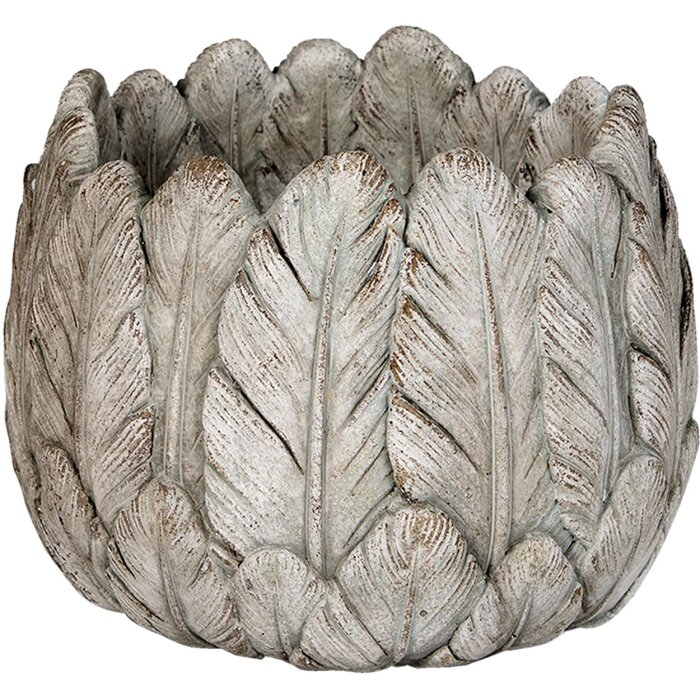 Clayre & Eef 6TE0368M Ghiveci de flori de interior gri Ø 19x16 cm