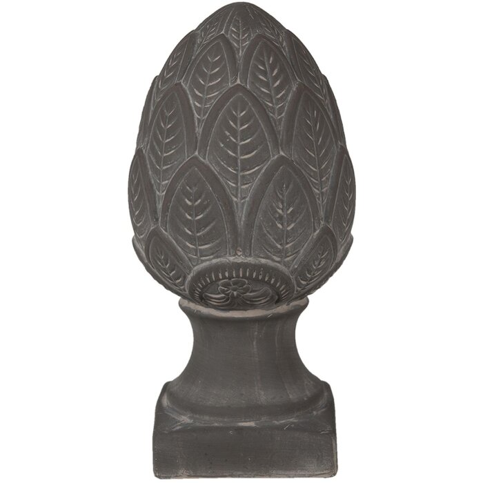 Clayre & Eef decor tăbliță de coniferă gri Ø 13x26 cm