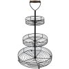 Clayre & Eef 6Y4687 Etagere 3 niveluri negru Ø 34x59 cm Fructieră
