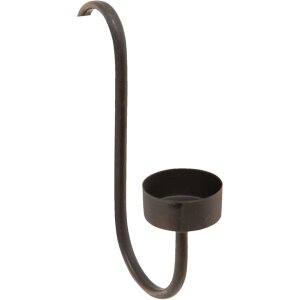 Clayre & Eef 6Y4715 Suport lumânare negru 4x9x18 cm