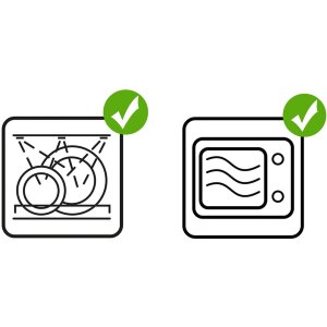 Clayre & Eef BLWMU Cană Ø 9x10 cm - 300 ml Alb, albastru, roz