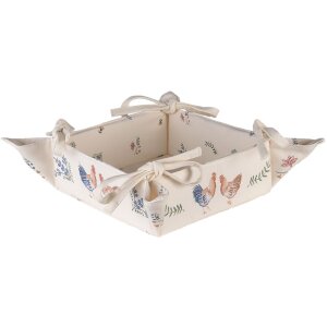 Clayre & Eef CAR47 Coș de pâine bej 35x35x8 cm