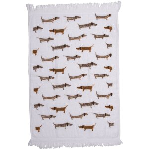 Clayre & Eef CT017 Prosop pentru oaspeți alb 40x66 cm