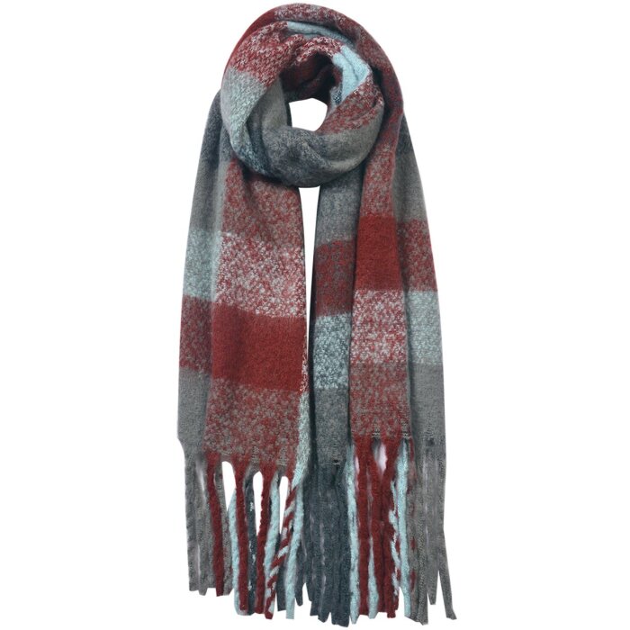 Clayre & Eef JZSC0478G Eșarfă de iarnă pentru femei Gri 50x180 cm