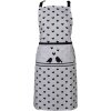 Clayre & Eef LBS41 Șorț de gătit alb, negru 70x85 cm