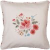Clayre & Eef LRC21 Pernă decorativă cu motive florale bej 40x40cm Bumbac