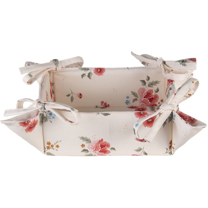 Clayre & Eef LRC47 Coș de pâine bej 35x35x8 cm